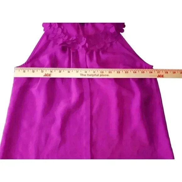 J. Crew Women's Fuchsias Pink Polyester Ruffle Top Shirt sz XS - Picture 5 of 9